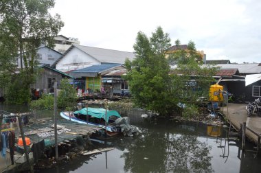 Tarakan, Endonezya - 19 Eylül 2016: Tarakan kentinin bir köşesinde