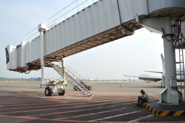 Jakarta, Endonezya - 18 Ağustos 2016: Jakarta Endonezya 'daki Soekarno-Hatta uluslararası havaalanları