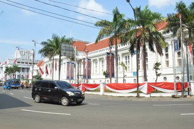 Jakarta, Endonezya - 20 Ağustos 2016: Bank Endonesia museum at Kota Tua or Old City in Jakarta, Endonezya