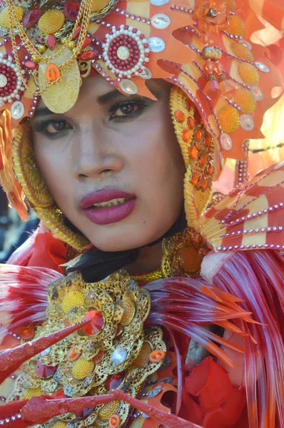 Tarakan Indonésie Září 2016 Portarit Účastníků Karnevalu Tarakan Indonesia — Stock fotografie