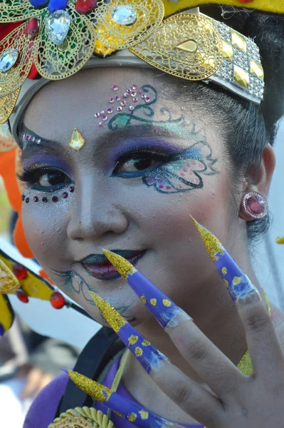 Tarakan Indonesië September 2016 Portarit Van Deelnemers Carnaval Tarakan Indonesië — Stockfoto