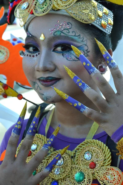 Tarakan Ινδονησία Σεπτεμβρίου 2016 Μεταφορά Των Συμμετεχόντων Καρναβάλι Στο Tarakan — Φωτογραφία Αρχείου