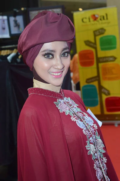 Jakarta Indonesia August 2016 Beautiful Moslem Girl Fimela Fest 2016 — Stock Photo, Image