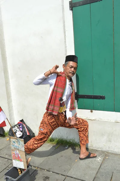 Jakarta Endonezya Ağustos 2016 Aksiyon Betavi Kahramanı Endonezya Kota Tua — Stok fotoğraf