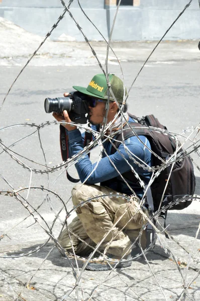 Tarakan Indonesia April 2016 Pemotretan Terhadap Demonstrasi Krisis Listrik Gedung — Stok Foto