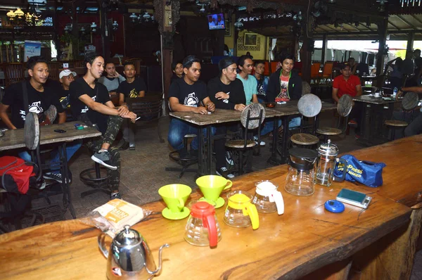 Tarakan Indonesien Februar 2017 Malabar Bergkaffee Borneo Schröpfkaffee Malabar Cafe — Stockfoto