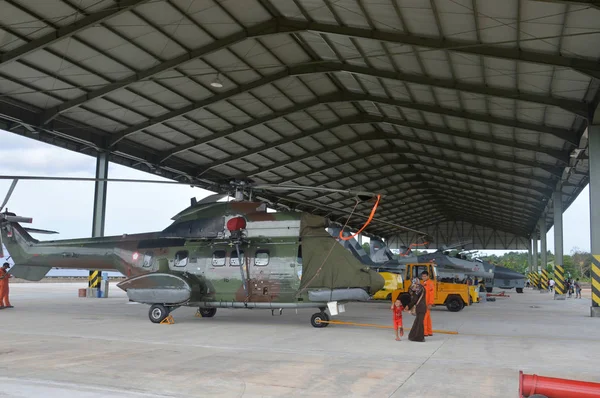 Tarakan Indonesia Marzo 2017 Muestra Estática Sukhoi Aviones Fuerza Aérea —  Fotos de Stock