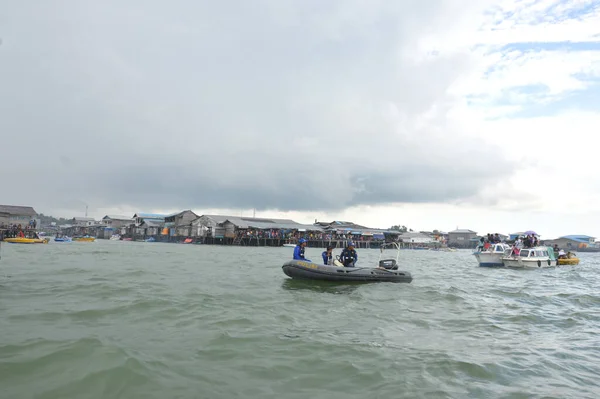 Tarakan Indonesia Noviembre 2016 Carrera Lanchas Rápidas Aguas Marinas Tarakan —  Fotos de Stock