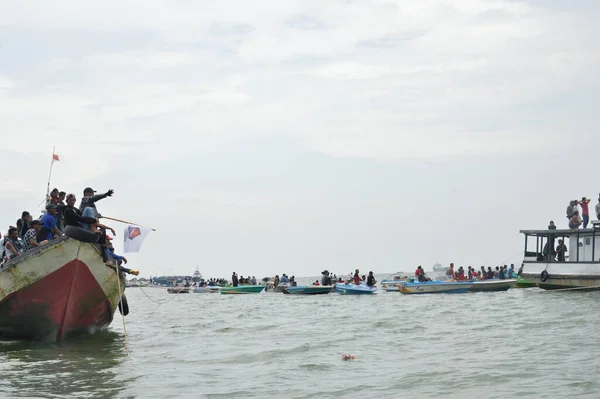 Tarakan Indonesia Noviembre 2016 Carrera Lanchas Rápidas Aguas Marinas Tarakan —  Fotos de Stock