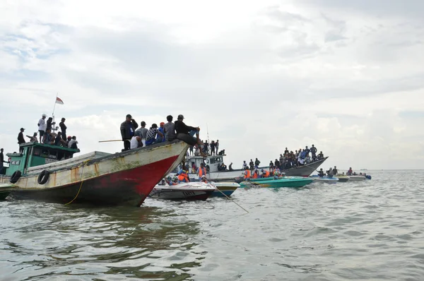 Tarakan Indonesia Novembre 2016 Regata Motoscafo Nelle Acque Marine Tarakan — Foto Stock