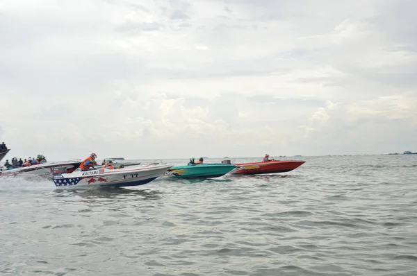 Tarakan Indonesië November 2016 Speedboot Race Mariene Wateren Tarakan Indonesië — Stockfoto