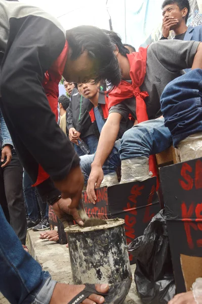 Таракан Индонезия Марта 2017 Акции Солидарности Соболезнования Стороны Некоторых Ассоциаций — стоковое фото