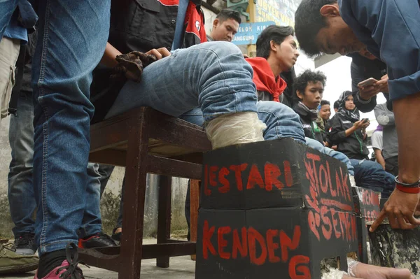 Tarakan Indonesien März 2017 Solidaritätsaktionen Und Beileidsbekundungen Von Studenten Verschiedener — Stockfoto