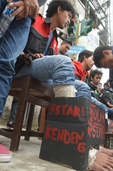 Tarakan Indonésia Março 2017 Ações Solidariedade Condolências Algumas Associações Estudantes — Fotografia de Stock