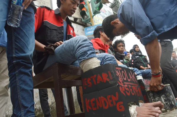 Tarakan Indonesien März 2017 Solidaritätsaktionen Und Beileidsbekundungen Von Studenten Verschiedener — Stockfoto