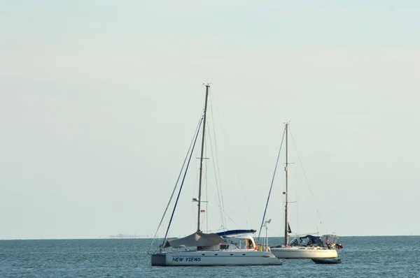 Tarakan Indonesien August 2017 Eine Reihe Von Segelbootteilnehmern Segeln Indonesien — Stockfoto