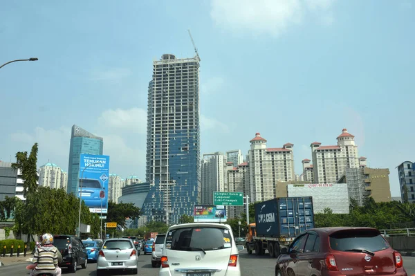 Jakarta Indonesien August 2016 Der Blick Auf Jakarta City Indonesien — Stockfoto