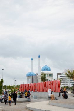 Makassar, Endonezya. 3 Ocak 2014. Losari Sahili Makassar Endonezya