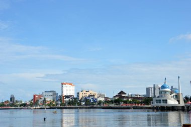 Makassar, Endonezya. 5 Ocak 2014. Losari Sahili Makassar Endonezya