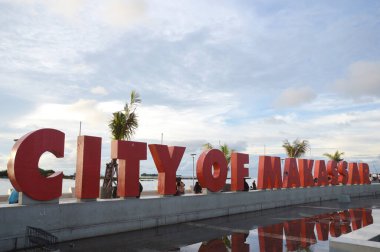 MAKASSAR, İNDONEZYA. 7 Ocak 2014. Losari Sahili Makassar Endonezya