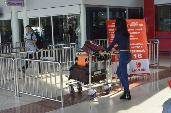 Jakarta Indonésia Agosto 2016 Aeroportos Internacionais Soekarno Hatta Jacarta Indonésia — Fotografia de Stock