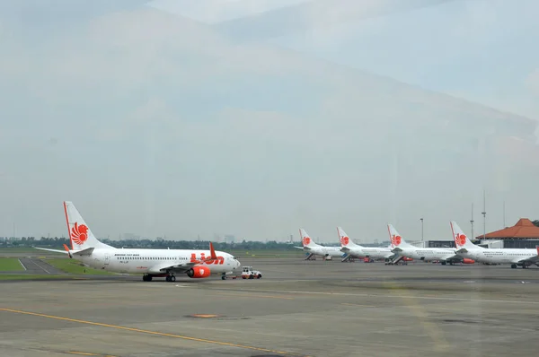 Jakarta Endonezya Ağustos 2016 Soekarno Hatta Havalimanı Jakarta Endonezya Pistindeki — Stok fotoğraf