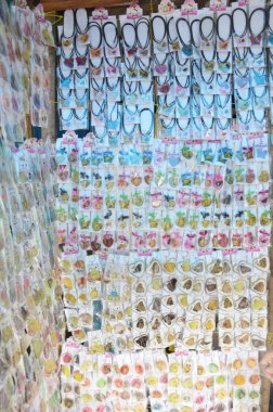 Maros, indonesia, 13th January 2014 : Merchant souvenirs Bantimurung waterfall on Maros Indonesia