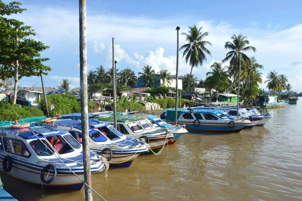 Tanjung Selor Indonésie Avril 2014 Quai Hors Bord Tanjung Selor — Photo