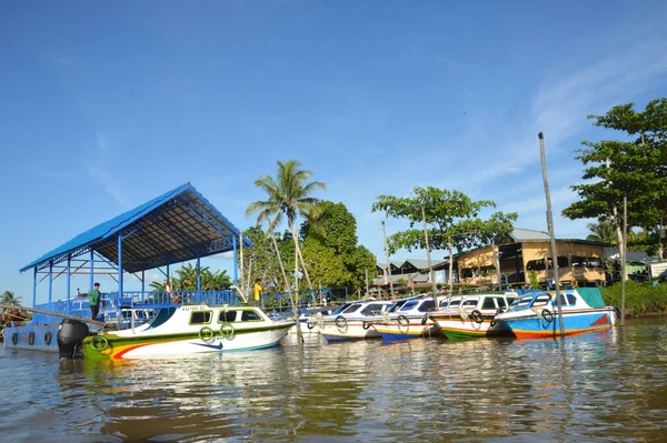 Tanjung Selor Indokína 2014 Április Hajókikötő Tanjung Selor Indonéziában — Stock Fotó