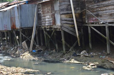 Tarakan, Endonezya - 19 Mart 2016: Tarakan kentinin bir köşesinde