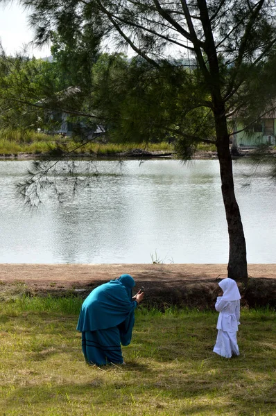 Tarakan Indonesia 30Th May 2016 Muslim Girls Pool — Stock fotografie