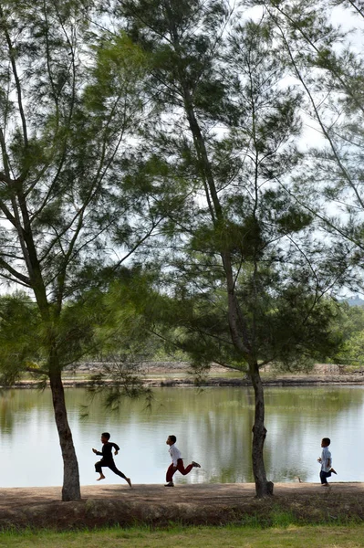 Tarakan Indonesia 30Th May 2016 Muslim Boys Race Running Pool — ストック写真