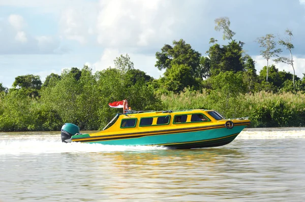 Tarakan Indonésie Janvier 2016 Hors Bord Est Mode Transport Inter — Photo