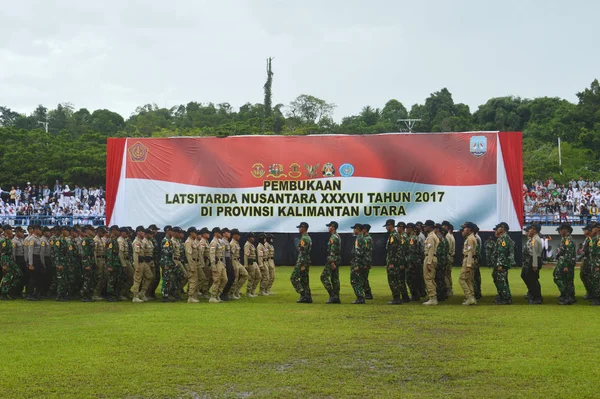 Tarakan Indonezja Kwietnia 2017 Ceremonia Otwarcia Stadionu Latsitarda Nustana Integrasi — Zdjęcie stockowe