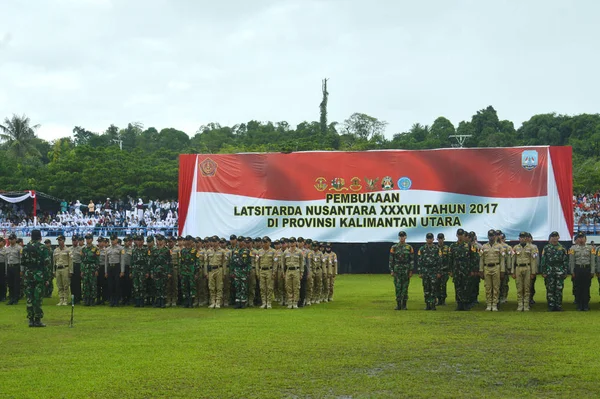 Tarakan Indonesia April 2017 Opening Ceremony Latsitarda Nustana Integrasi Taruna — Stock Photo, Image