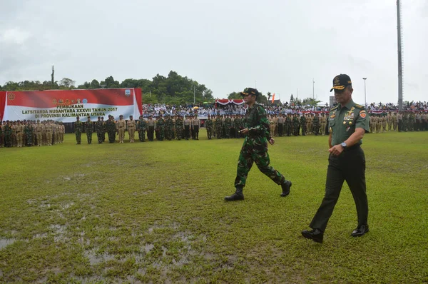 Tarakan Indonezja Kwietnia 2017 Szef Sztabu Sił Zbrojnych Republiki Indonezji — Zdjęcie stockowe