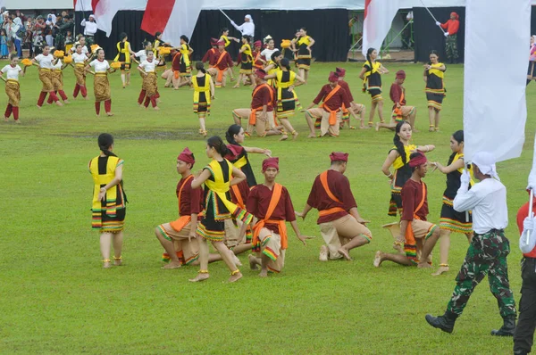 Tarakan Indonesia April 2017 Colossal Dance Opening Ceremony Integration Training — ストック写真