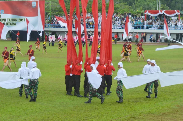 Tarakan Indonesia April 2017 Colossal Dance Opening Ceremony Integration Training — ストック写真