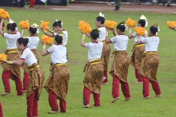 Tarakan Indonésia Abril 2017 Uma Dança Colossal Cerimônia Abertura Treinamento — Fotografia de Stock