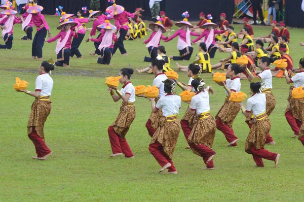 Tarakan Indonesia Abril 2017 Baile Colosal Ceremonia Apertura Del Entrenamiento —  Fotos de Stock