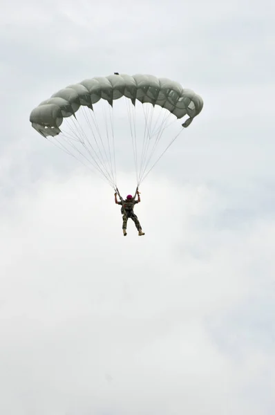 Tarakan Indonesia April 2017 Parachute Attraction Opening Ceremony Integration Training — ストック写真