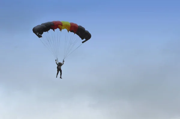 Tarakan Indonesia April 2017 Parachute Attraction Opening Ceremony Integration Training — ストック写真