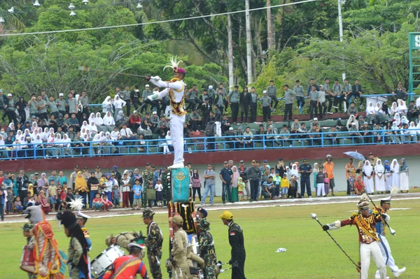 2017 Tarakan Indonesia April 2017 Drumband Appeared Cadets Armed Forces — 스톡 사진