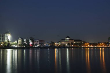 Makassar - Endonezya, 11 Kasım 2011: Losari Sahili Makassar Panorama