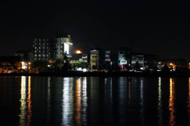 Makassar - Endonezya, 11 Kasım 2011: Losari Sahili Makassar Panorama