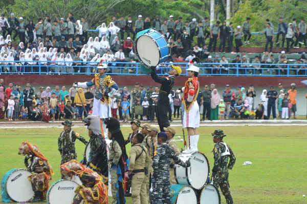 Tarakan Indonezja Kwietnia 2017 Występy Kadetów Akademii Sił Zbrojnych Akademii — Zdjęcie stockowe