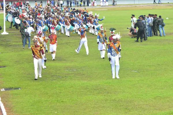 Tarakan Indonesia April 2017 Drumband Appearances Cadets Armed Forces Academy — 图库照片