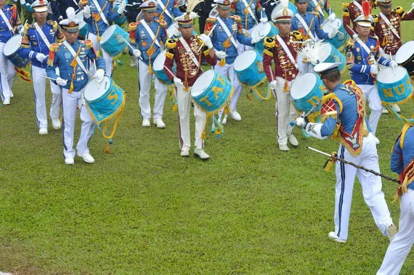 Tarakan Indonesia April 2017 Penampilan Drum Oleh Kadet Akademi Angkatan — Stok Foto