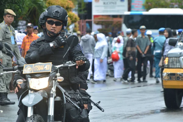 Tarakan Indonesien April 2017 Trumbandsframträdanden Kadetter Från Försvarsmaktens Akademi Och — Stockfoto