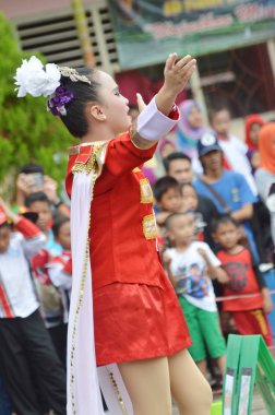 Tarakan, Endonezya. 22 Ocak 2017 Don Bosco School Tarakan, Endonezya 'da bando yarışması